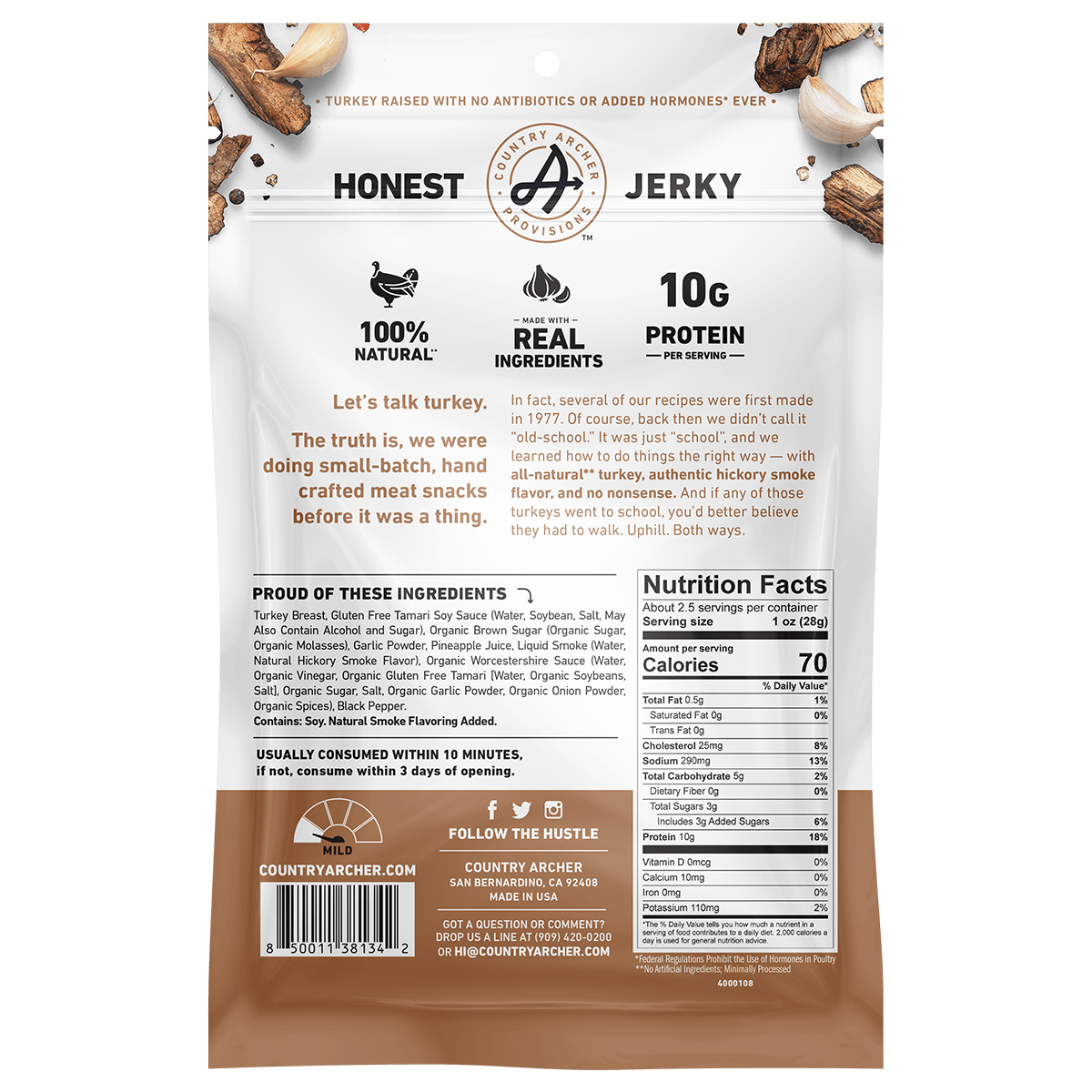 Organic Peppered Turkey Jerky, 3 oz at Whole Foods Market