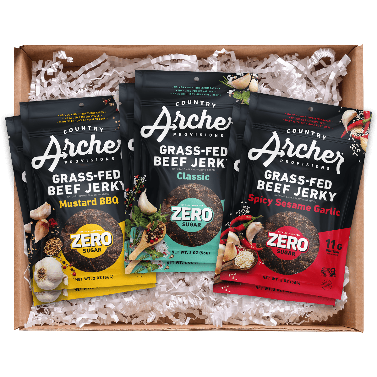 Keto Beef Jerky Starter Gift Pack by Country Archer, Keto Beef Jerky Starter Gift Pack, Beef - gifts - Jerky - Keto - Real Ingredients - variety packs - Zero, keto-beef-jerky-starter-gift-pack, , 
